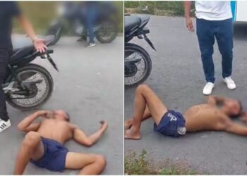 Suspeito de roubo é agredido e obrigado a entregar comparsas em Manaus