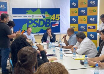Senador Plínio Valério e Marconi Perillo realizam reunião para fortalecer PSDB no Amazonas em 2026