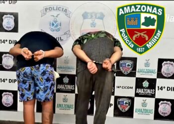 Policiais efetuam prisão de 2 elementos com armas e drogas no bairro Valparaizo em Manaus