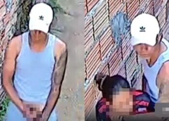 CÂMERA DE SEGURANÇA FILMA MANÍACO SEXUAL ATACANDO ADOLESCENTE EM BECO NO BAIRRO DA GRANDE VITÓRIA, ZONA LESTE DE MANAUS