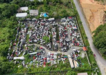 Criminosos invadem parqueamento da PC pela 2ª vez e roubam nove veículos no Tarumã