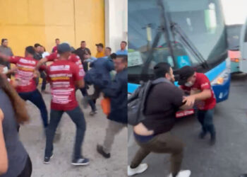 Discussão acaba em pancadaria durante greve do transporte especial que afeta o Distrito Industrial; veja vídeo